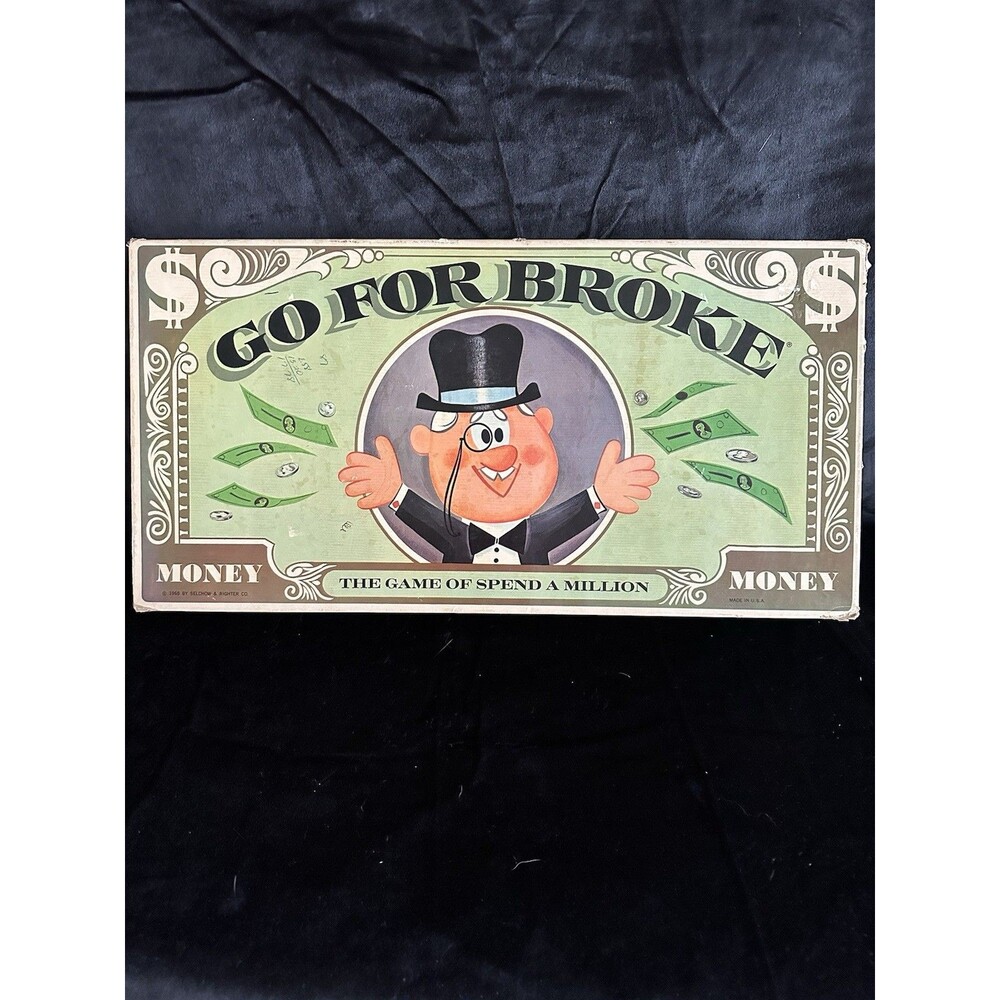 Go For Broke Spend A Million Game Vintage 1965 Selchow & Righter Complete & Nice